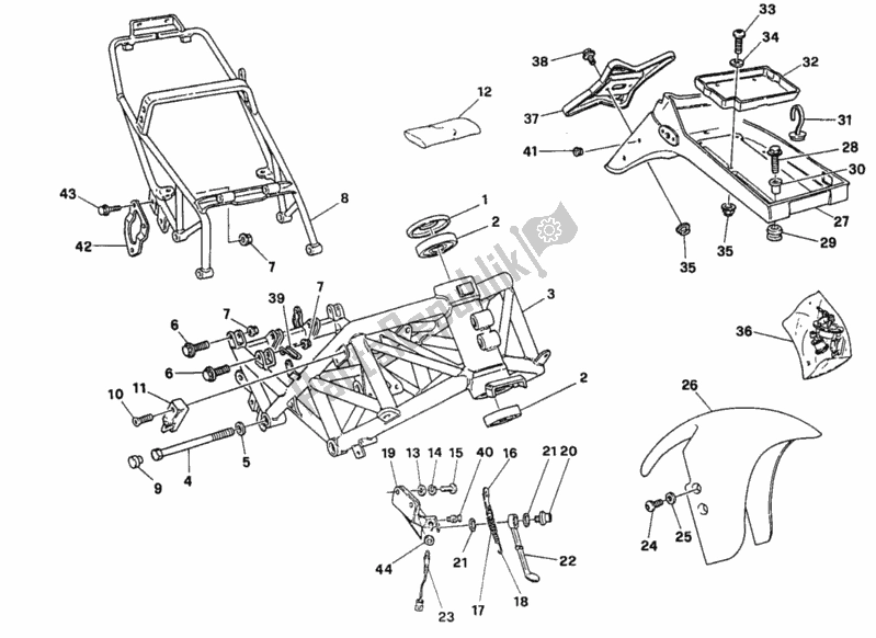 Wszystkie części do Rama Ducati Superbike 888 SP5 1993
